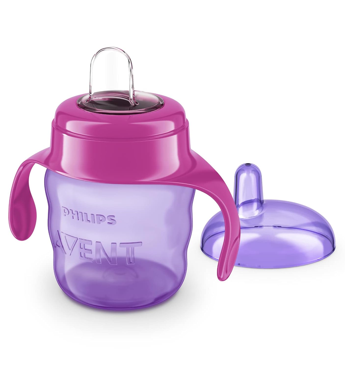 Philips Avent (6M+) Silicone Rubber Classic Soft Spout Cup| Pink/Purple | 1 Piece | SCF551/03 | 200 ML 7oz ( Cordlife )