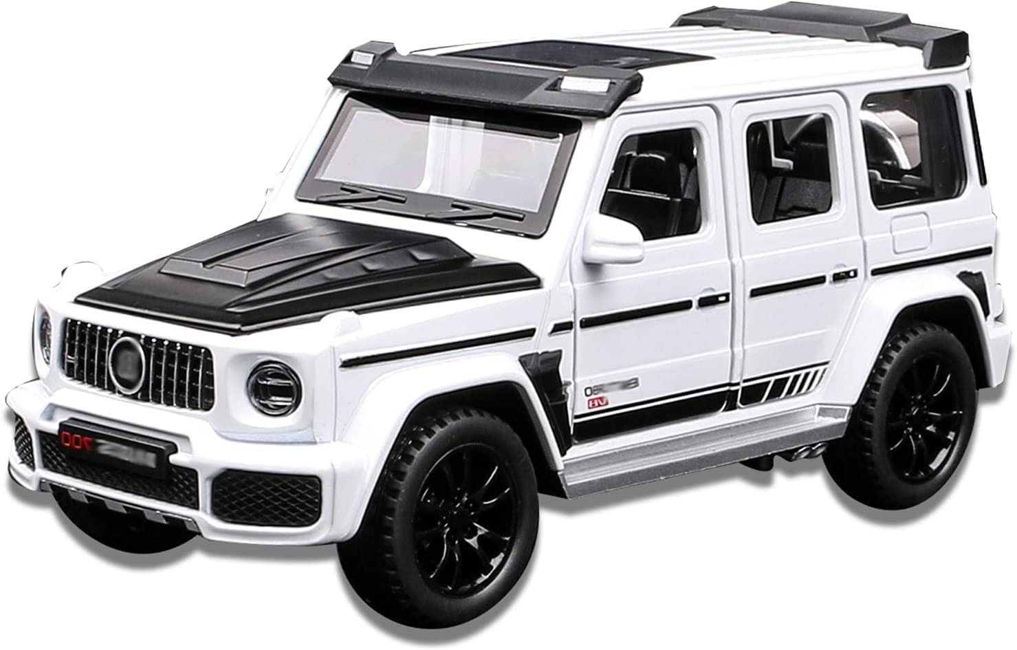 Joy Junction 1:24 TURBO VB SUV Die-Cast Car Model – White | Openable Doors, Lights, Sound & Pull-Back Action