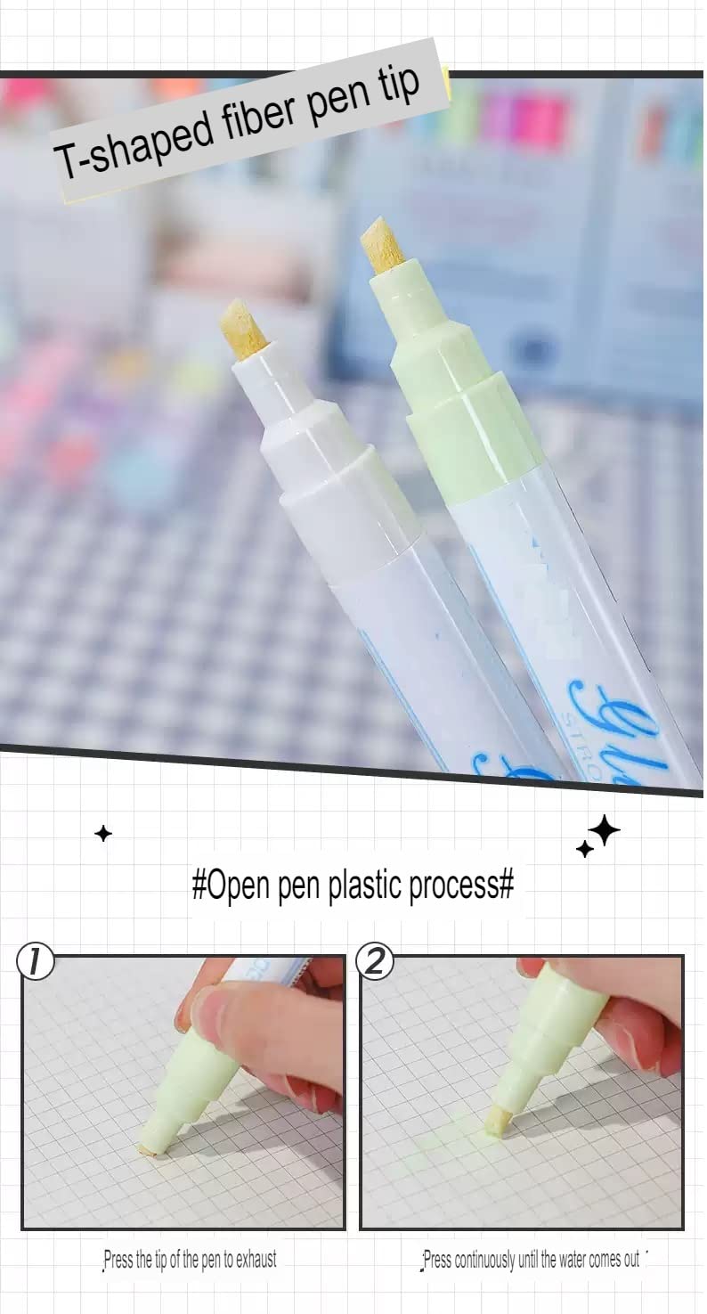 Set of 6 Glue Pens – Fine Tip, Quick Dry For Kids (Multicolor)