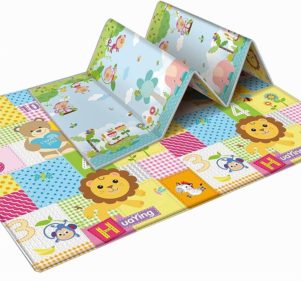 Baby Play Mat – Waterproof, Soft, Reversible & Non-Toxic Foam Mat for Kids Big - Multicolor