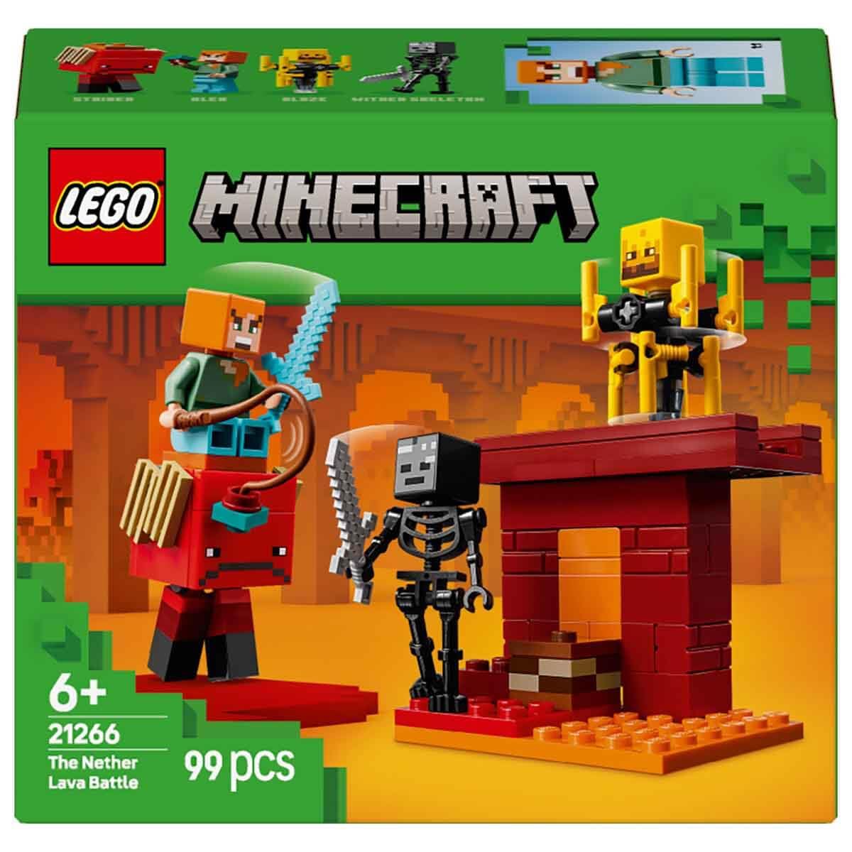 LEGO Minecraft The Nether Lava Battle Gamer Toy for Kids 21266 Building Blocks Toys for 6+ Gift for Boys and Girls