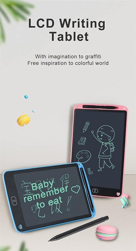 12 inch LCD Writing Tablet, Best Gift Electronic Drawing and Writing Board for Kids & Adults - Multicolor