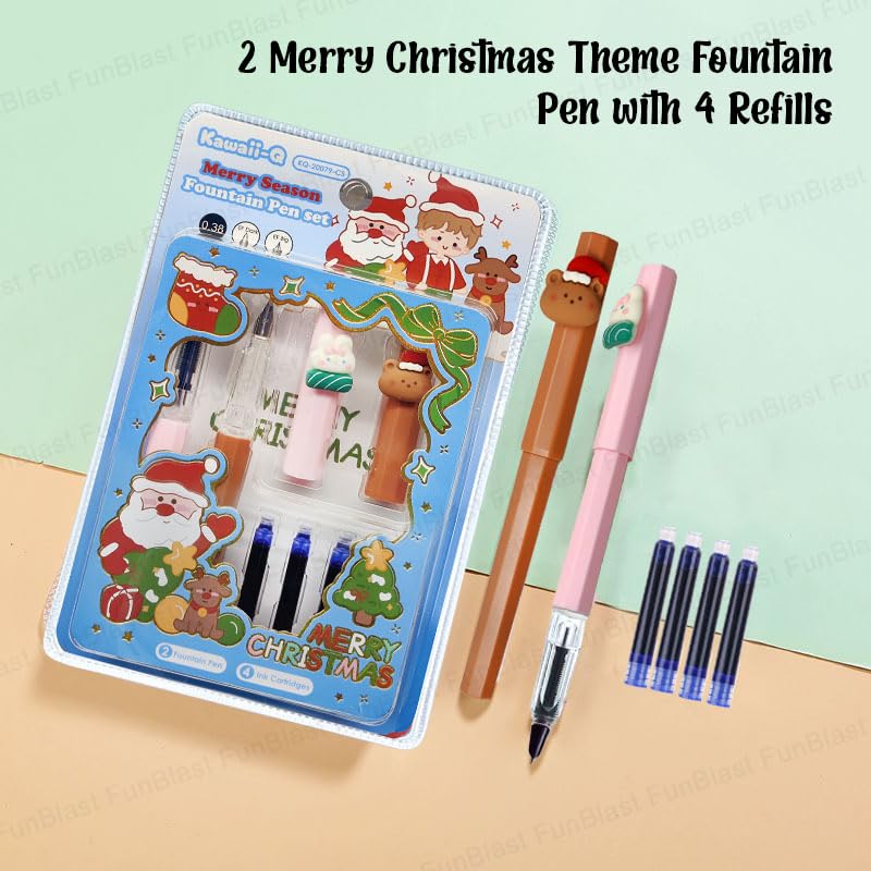 Merry Christmas Fountain Pen Set – Elegant Writing Set for School & Office