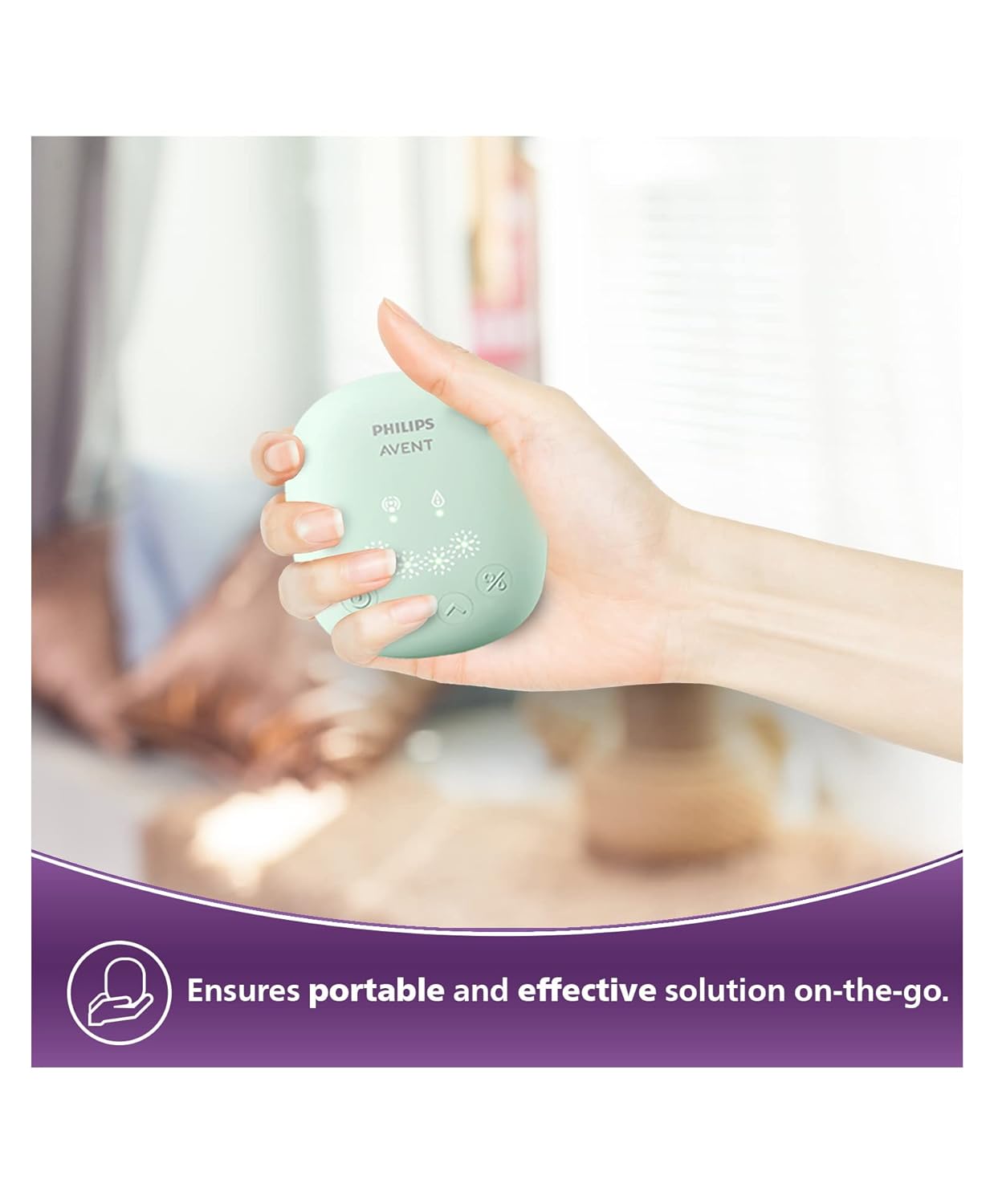 Philips Avent Electric Breast Pump: Soft Adaptive Cushion, Portable & Compact USB Charging, 4 Stimulation & 4 Expression Modes | SCF323/11