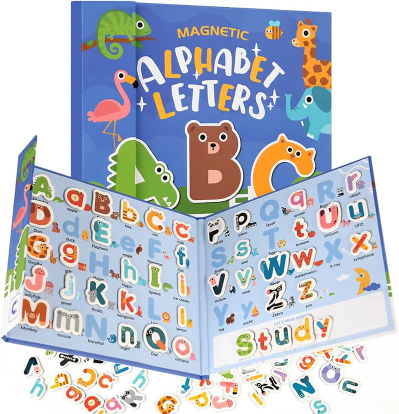 Cots and Cuddles Magnetic Alphabet Letters Set – 78 Pcs Animal-Themed Upper & Lowercase for Kids