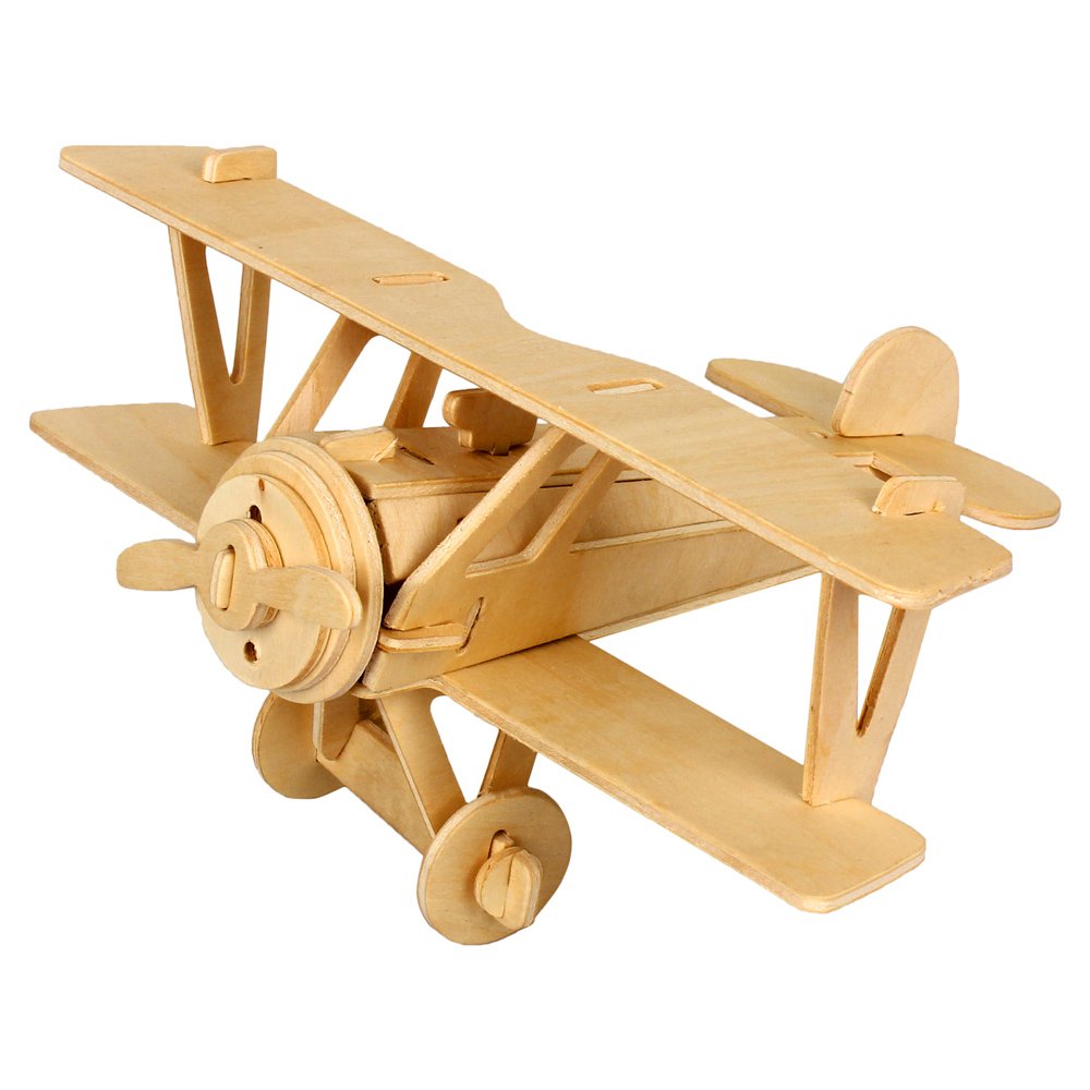 3D Mechanical Educational Wooden Puzzles for Kids | Models to Build, Walking Airplane/Dog/House Puzzle, Kinetic Art, Educational Learning Toys | STEM Learning DIY Kits for Adults | Pack of 3