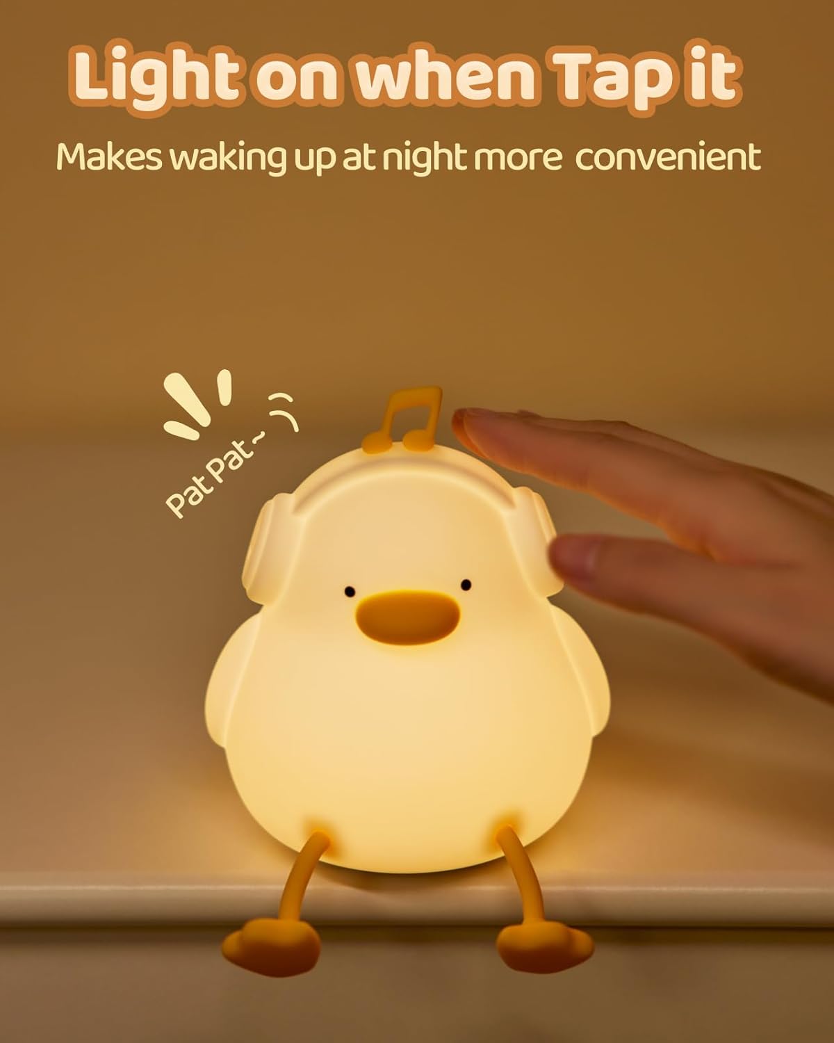 Duck Night Light – Cute Duck Lamp, Light Up Duck, Dimmable Night Light for Kids, Silicone Baby Nursery Night Light, Cute Room Decor, Cute Gifts for Kids, Girls, Boys, Toddler, Baby