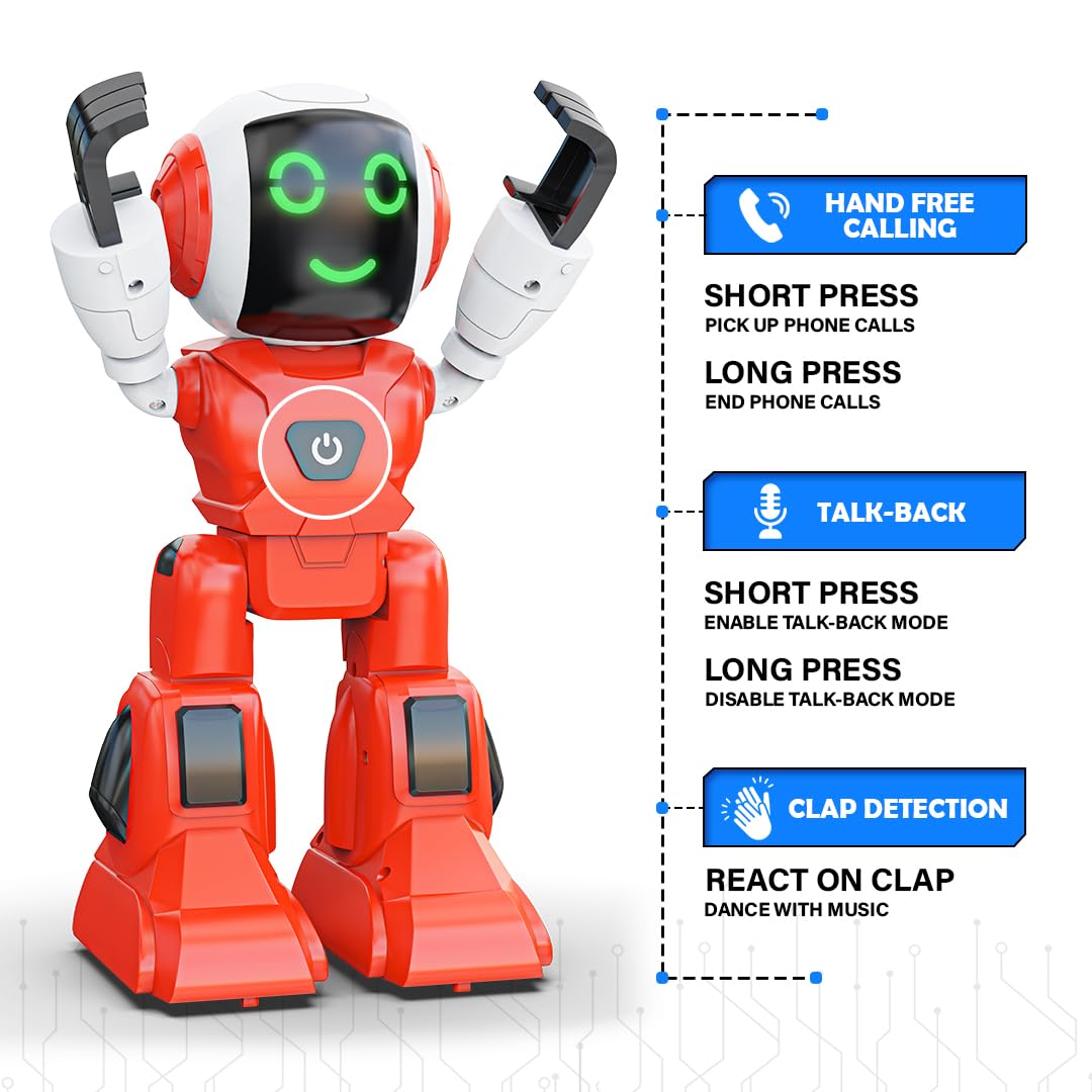 Mirana Moonwalker | Smart Interactive AI Walking & Talking Robot | USB Rechargeable Type-C | in-Built Bluetooth Speaker | Remote & App Controlled Toy for Kids