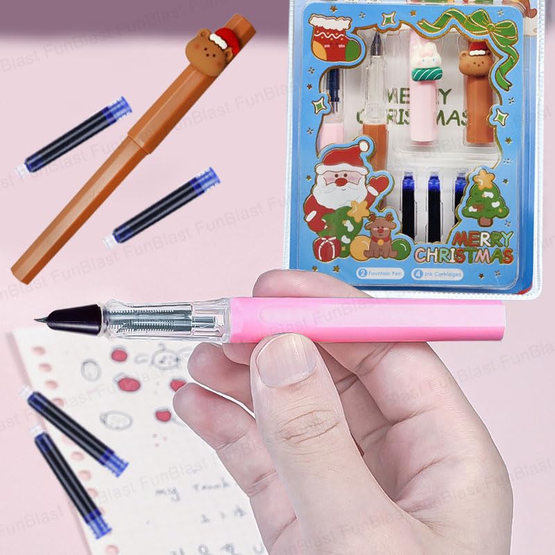 Merry Christmas Fountain Pen Set – Elegant Writing Set for School & Office