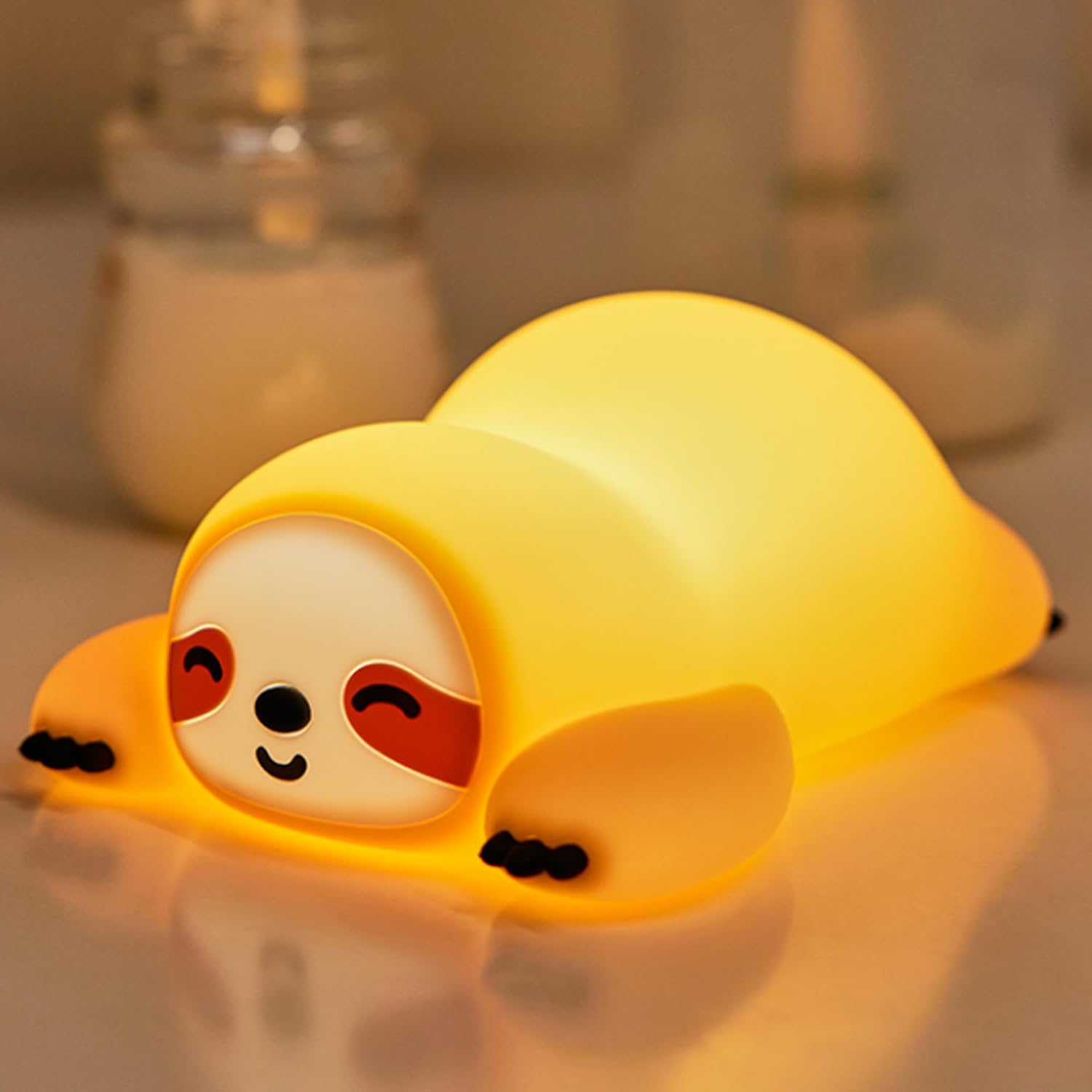 Cute Night Light for Kids, Sloth Silicon Lamp Rechargeable