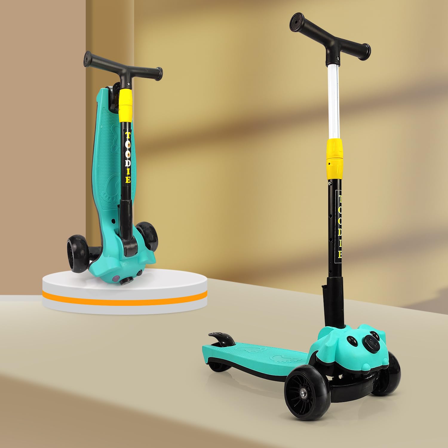 Smart Kick Scooter with Brakes for Kids 3-12 Years – 3 Wheel Skate Scooter with Non-LED Wheels, 3 Gear Height Adjustment, Foldable Design, Up to 100 Kg Capacity