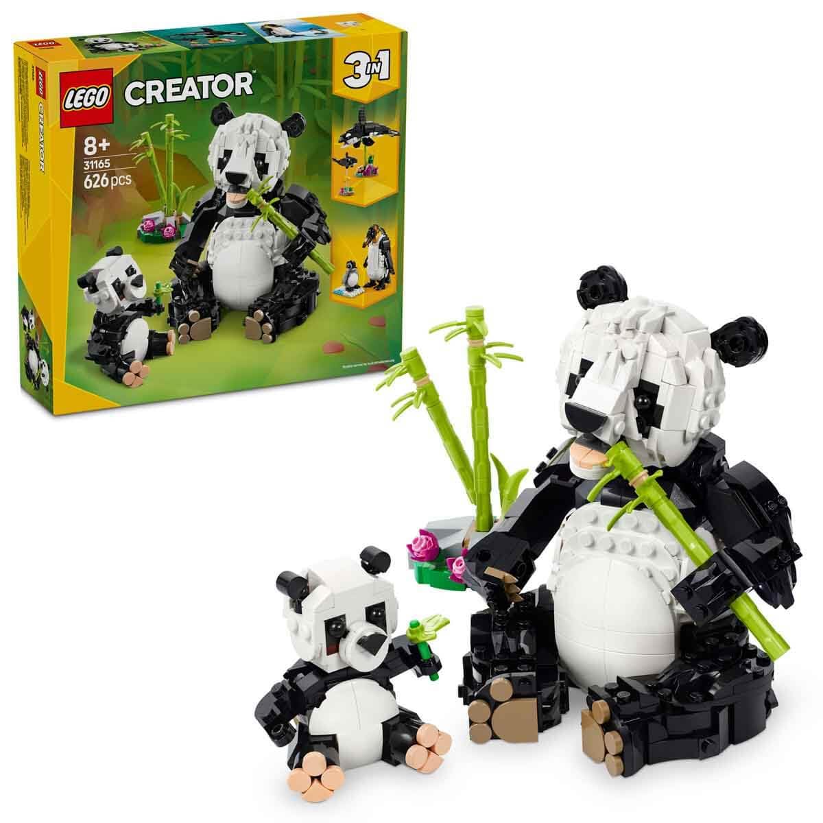LEGO Creator 3 in 1 Wild Animals: Panda Family Toy Playset 31165 Building Blocks Toys for 8+ Gift for Boys and Girls
