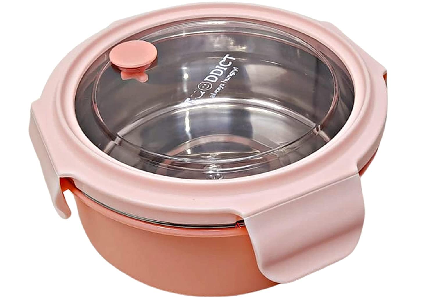 Stainless Steel Leak Proof Reusable Freezer Safe with Spoon BPA Free, Lunch Box for Kids School & Office Color May Vary