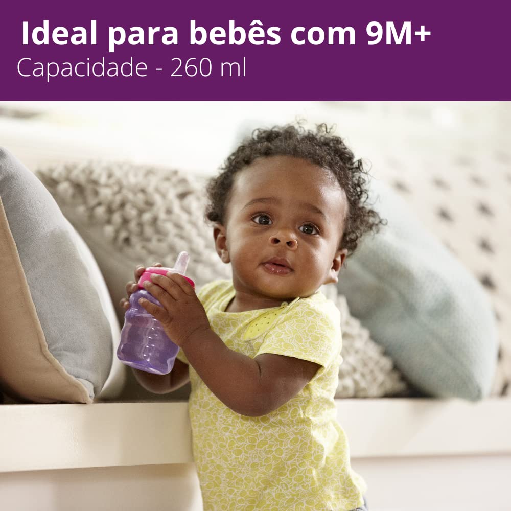 Philips Avent (9M+) Classic Plastic Spout Cup | Pink/Purple | SCF553/03 | 260Ml 9oz