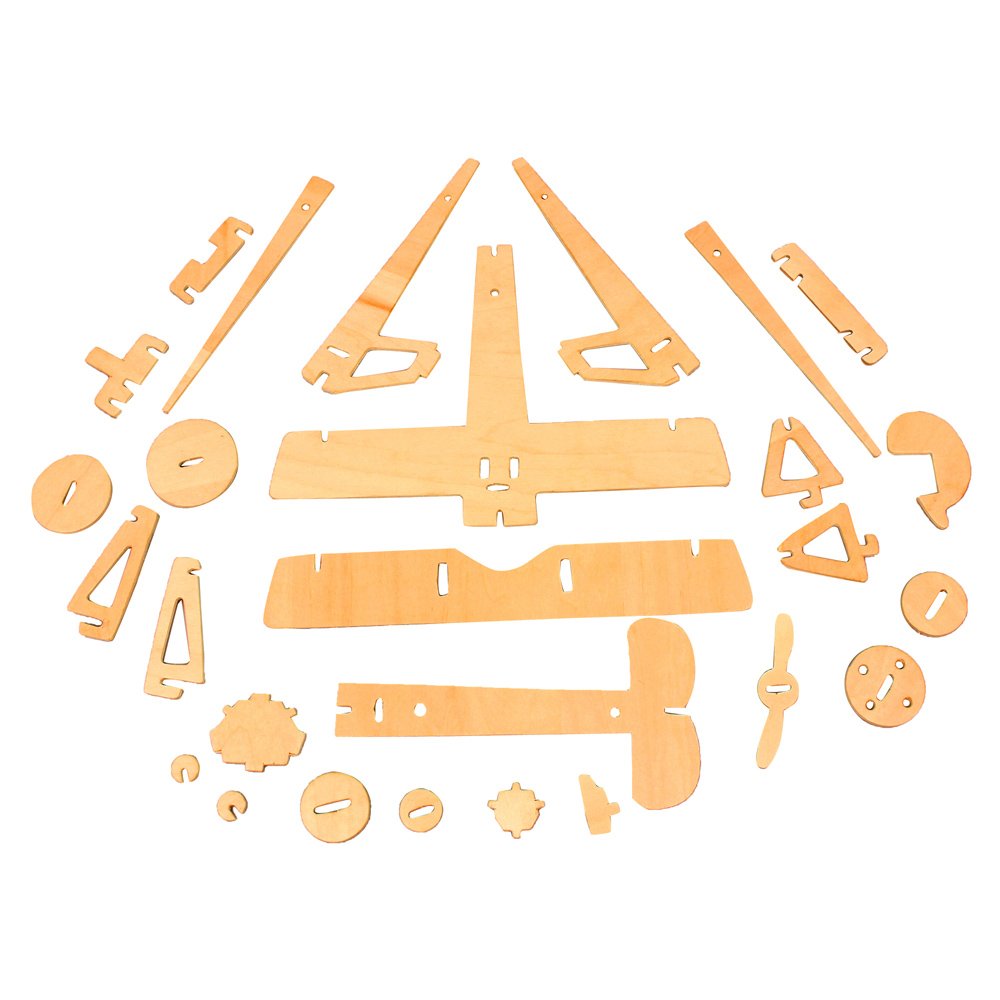 3D Mechanical Educational Wooden Puzzles for Kids | Models to Build, Walking Airplane/Dog/House Puzzle, Kinetic Art, Educational Learning Toys | STEM Learning DIY Kits for Adults | Pack of 3