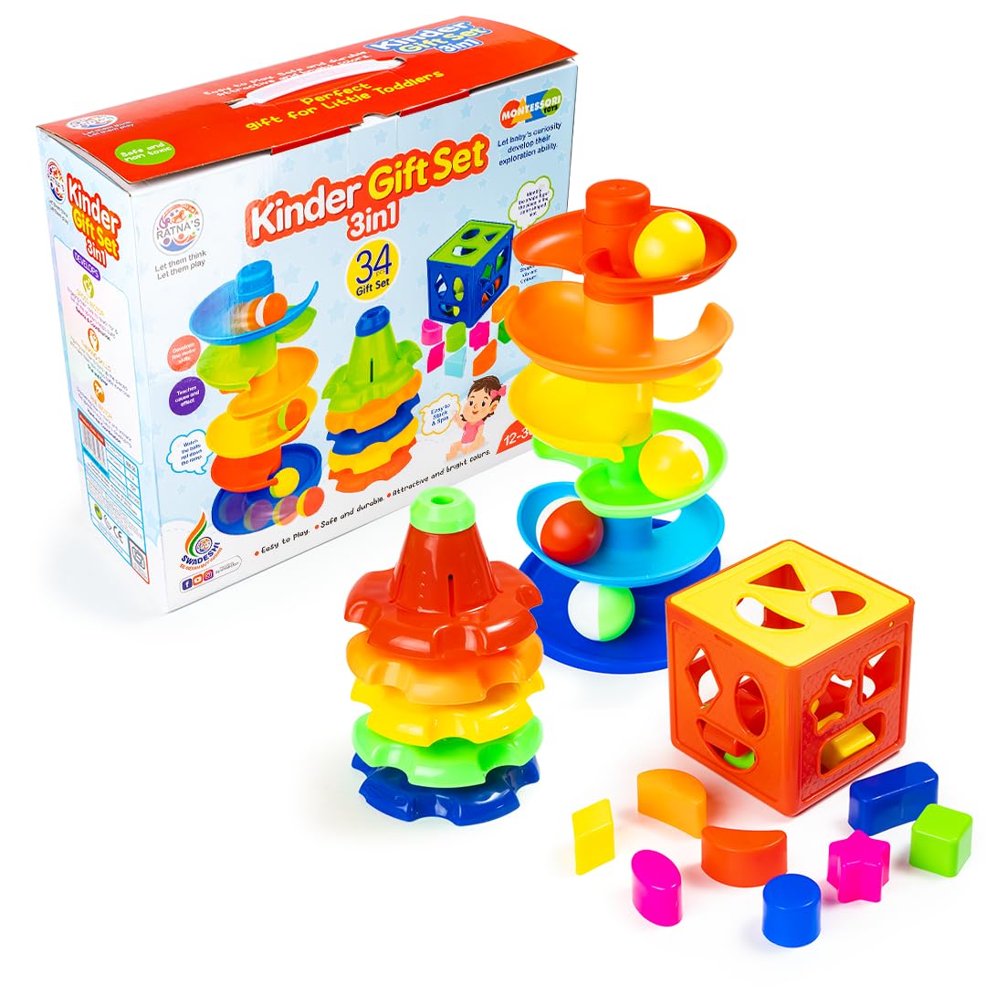 RATNA'S 3 in 1 Kinder Gift Set Learning for Infants & Toddlers - Multicolor