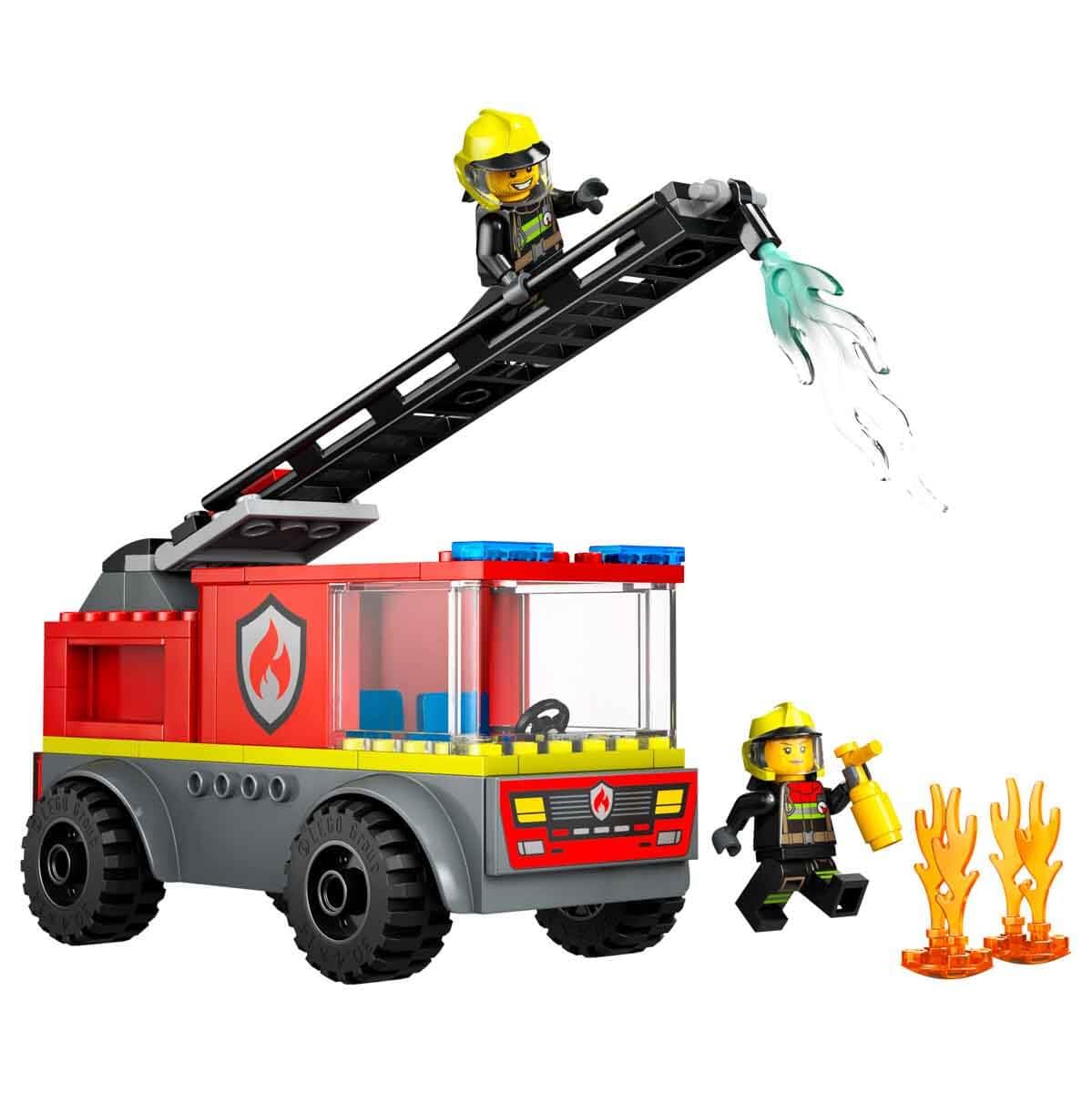 LEGO City Fire Ladder Truck, Firefighter Toy Vehicle Gift for Kids 60463 Building Blocks Toys for 4+ Gift for Boys and Girls