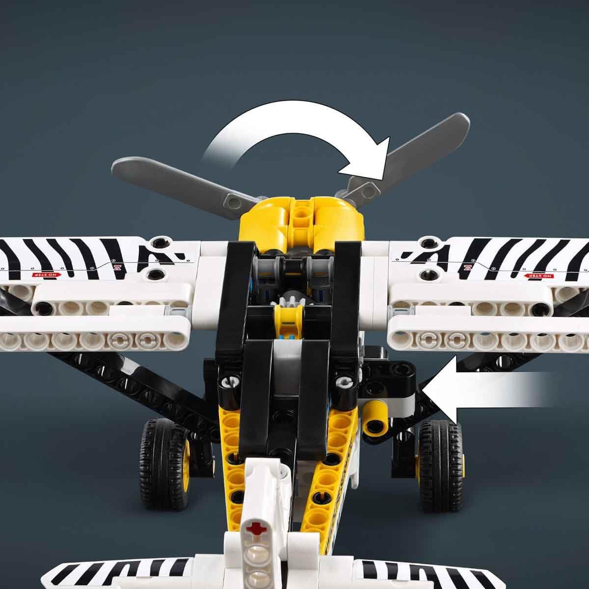 LEGO Technic Bush Plane Aircraft Toy Vehicle Gift Set for Kids 42198 Building Blocks Toys for 8+ Gift for Boys and Girls
