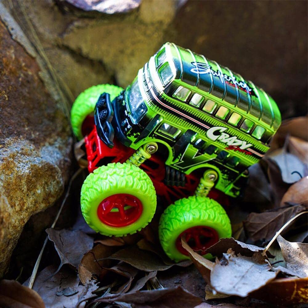 Monster Truck Cars Bus Push and Go Toy Trucks Friction Powered Wheel Drive Vehicles for kids