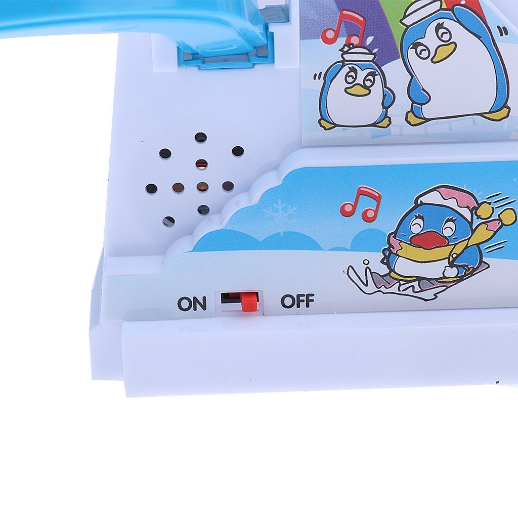 Lumo Happy Penguin Slide Toy Set - Funny Automatic Stair-Climbing Penguin Cartoon Race Track Set