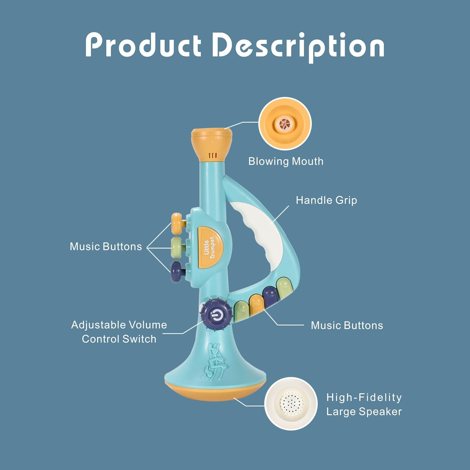 Little Trumpet Musical Instrument Sparkling Sounds Baby Symphony