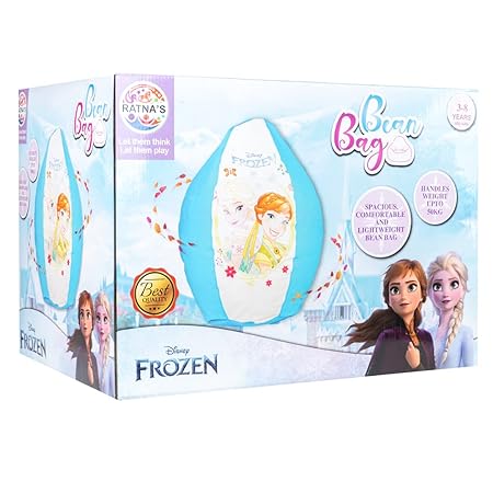 Ratna's Frozen Bean Bag Lightweight, Durable, Washable Chair for Kids | Medium Size | Multicolor