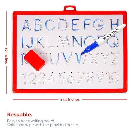 Avis Dot-to-Dot Write & Wipe Practice Board for Kids - Multicolor