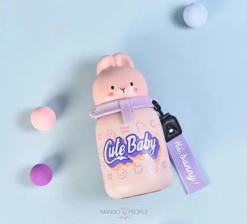 Double Wall Stainless Steel Vacuum Cute Baby Cap Bottle 350ml