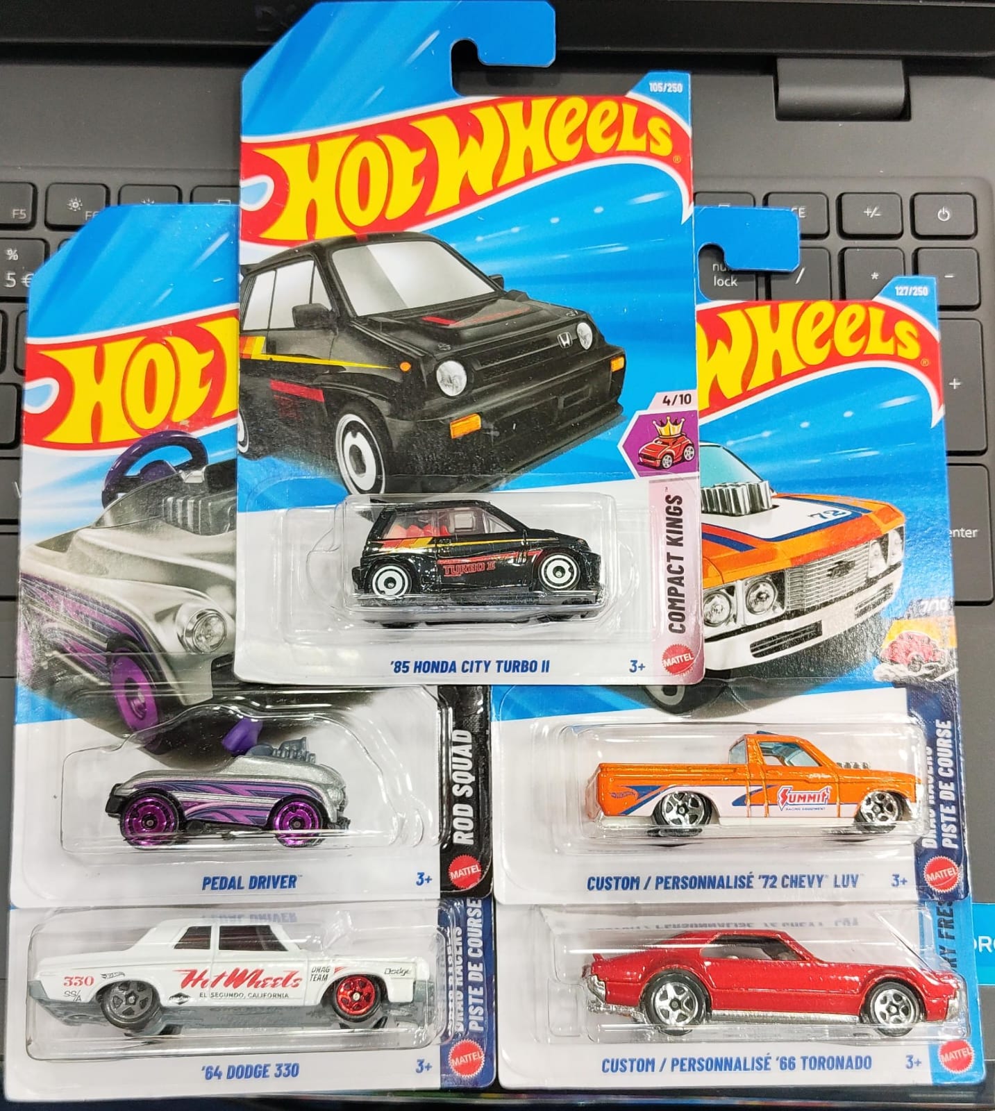 Hot Wheels Mainline - Combo Pack of 5 Cars - F Case 2026 - Long Card