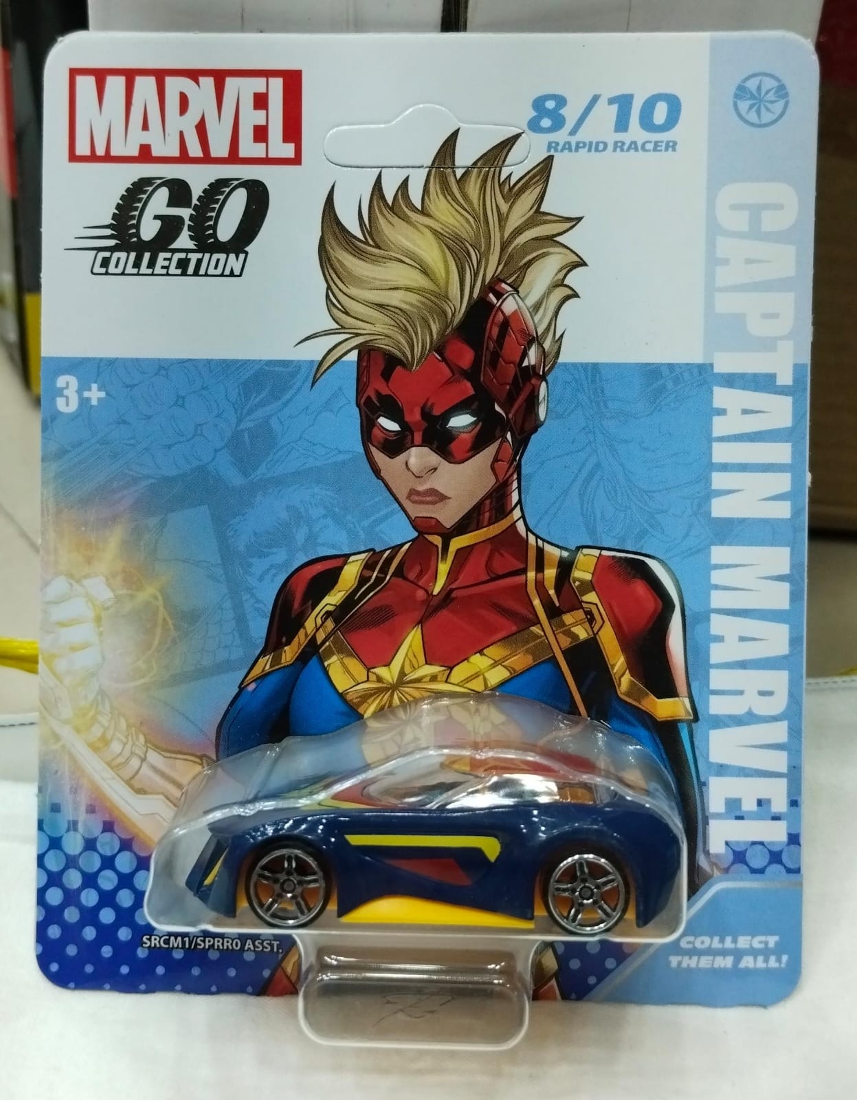 Hasbro Car Marvel Go Collection - 1:64 Scale - 08/10 - Captain Marvel - Blue