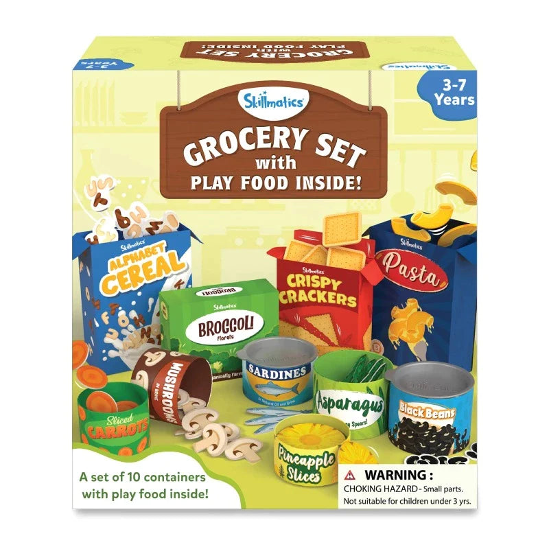 Skillmatics Grocery Set | Play Food for Realistic Pretend Play - Multicolor