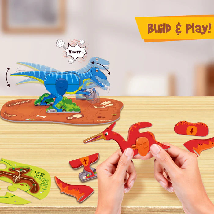 Imagi Make Glow in The Dark Dinos & Eggs - Set of 3 Eggs - 6 Dinos - Multicolor