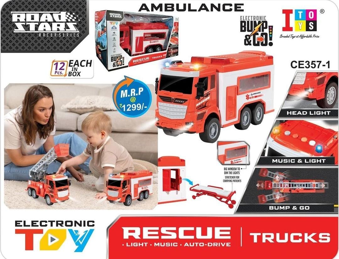 Itoys Ambulance | Light & Music | Multicolor