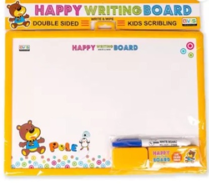 Avis dual sided and Drawing for Kids Pen Erasable Drawing Easy Reading Writing Black, White board  - Multicolor