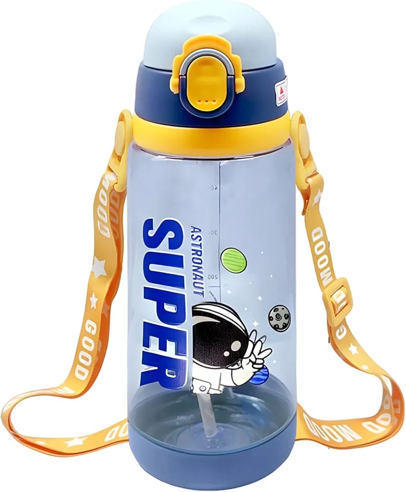 Cute Multi-Theme Water Bottle with Sipper – Anti-Leak Cartoon Water Bottle for Kids, School Water Bottle for Kids
