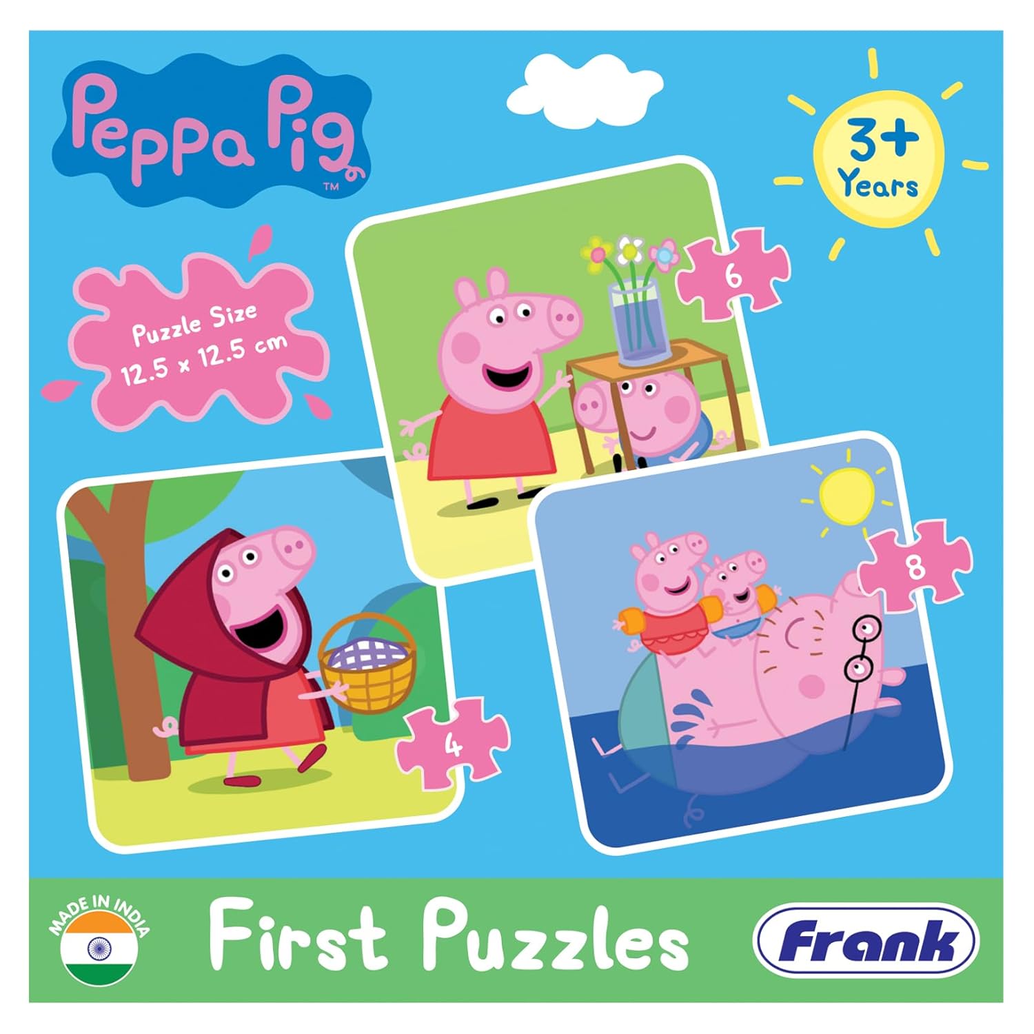 Frank First Puzzles - A Set of 3 Jigsaw Puzzles for Kids Above 3+ Years