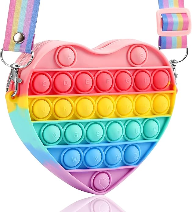 Kawaii-Q: Cute & Fashion Pop It Cross Body Bag for Kids | Party Favors, School, Graduation Gifts