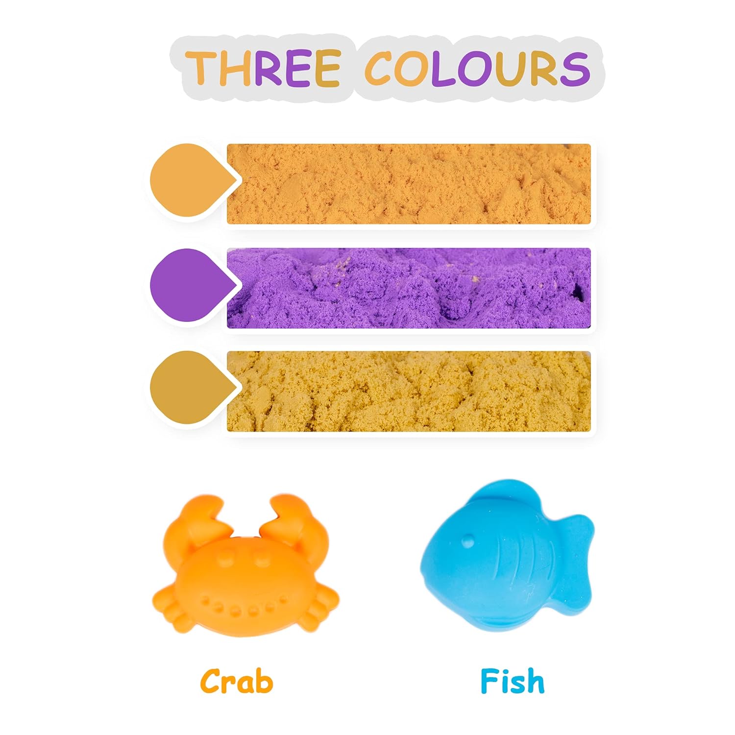 Ratna's Wonder Sand (Smooth) 1000 Grams Assorted Colours For Kids