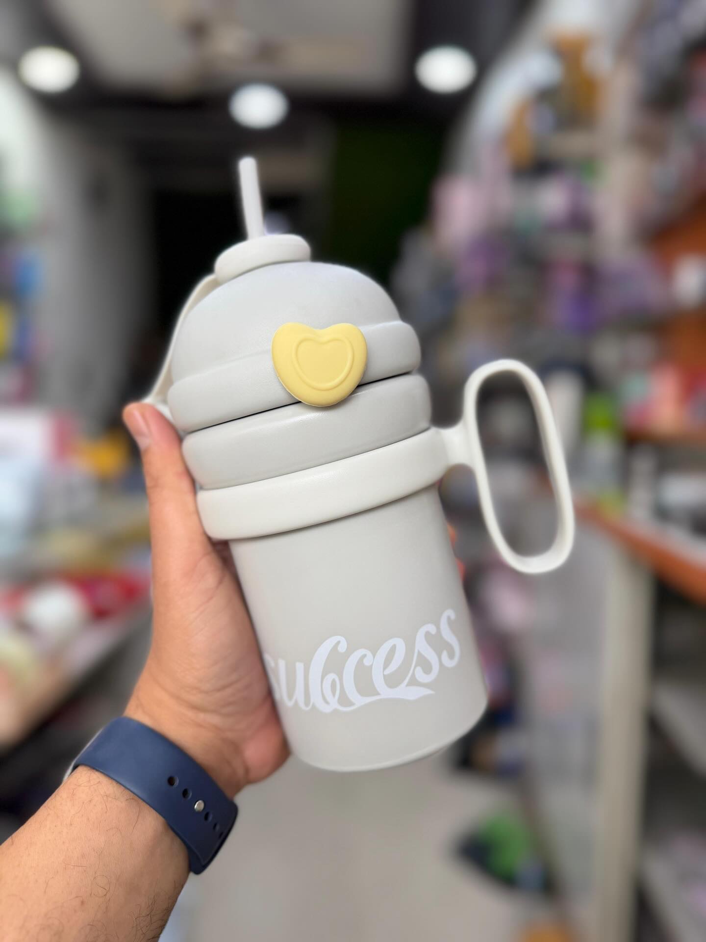 Heart Tulmbler Insulated Flask | Steel Bottle with Straw & Handle 700 ml Stainless Steel Sipper