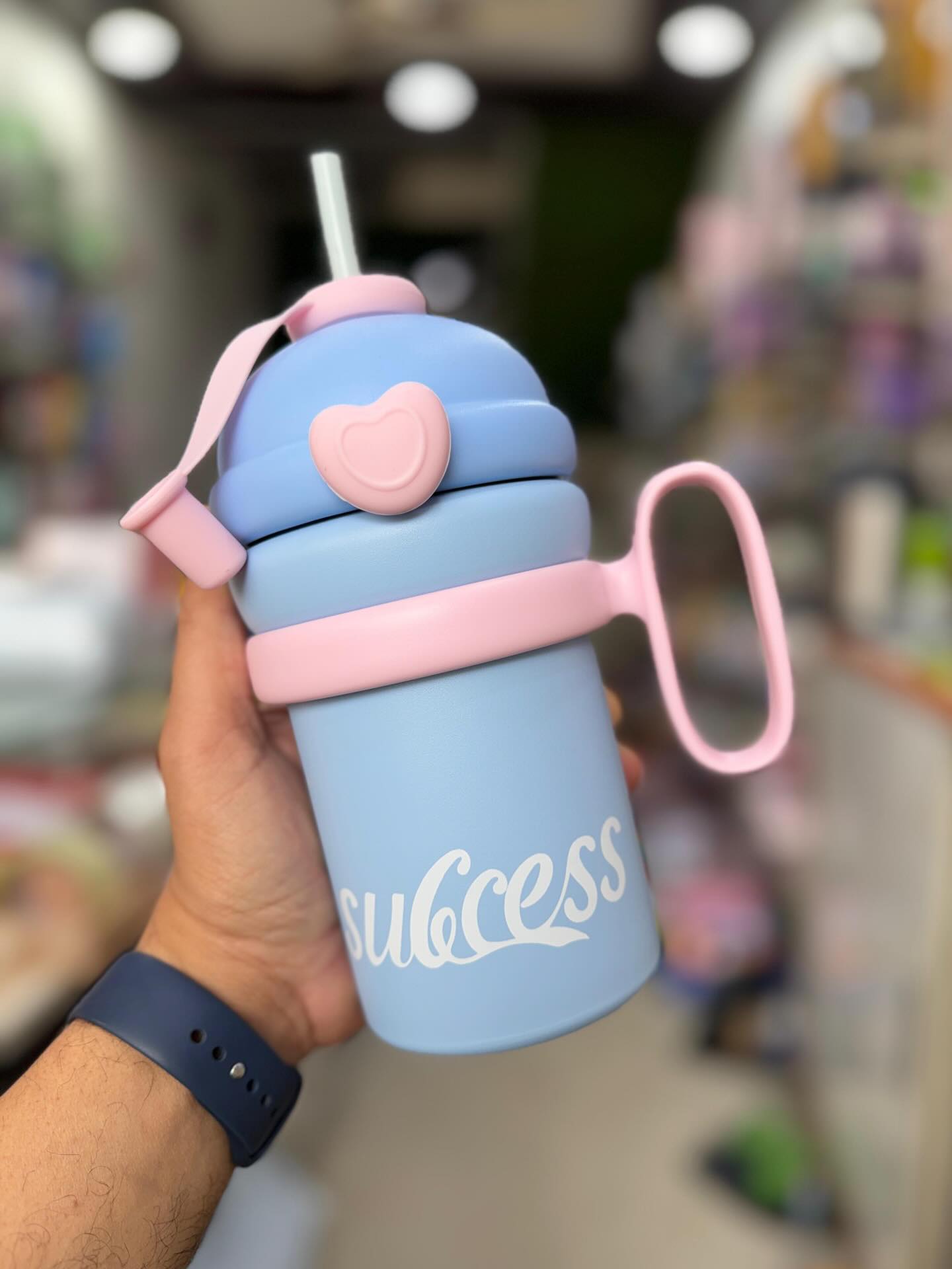 Heart Tulmbler Insulated Flask | Steel Bottle with Straw & Handle 700 ml Stainless Steel Sipper