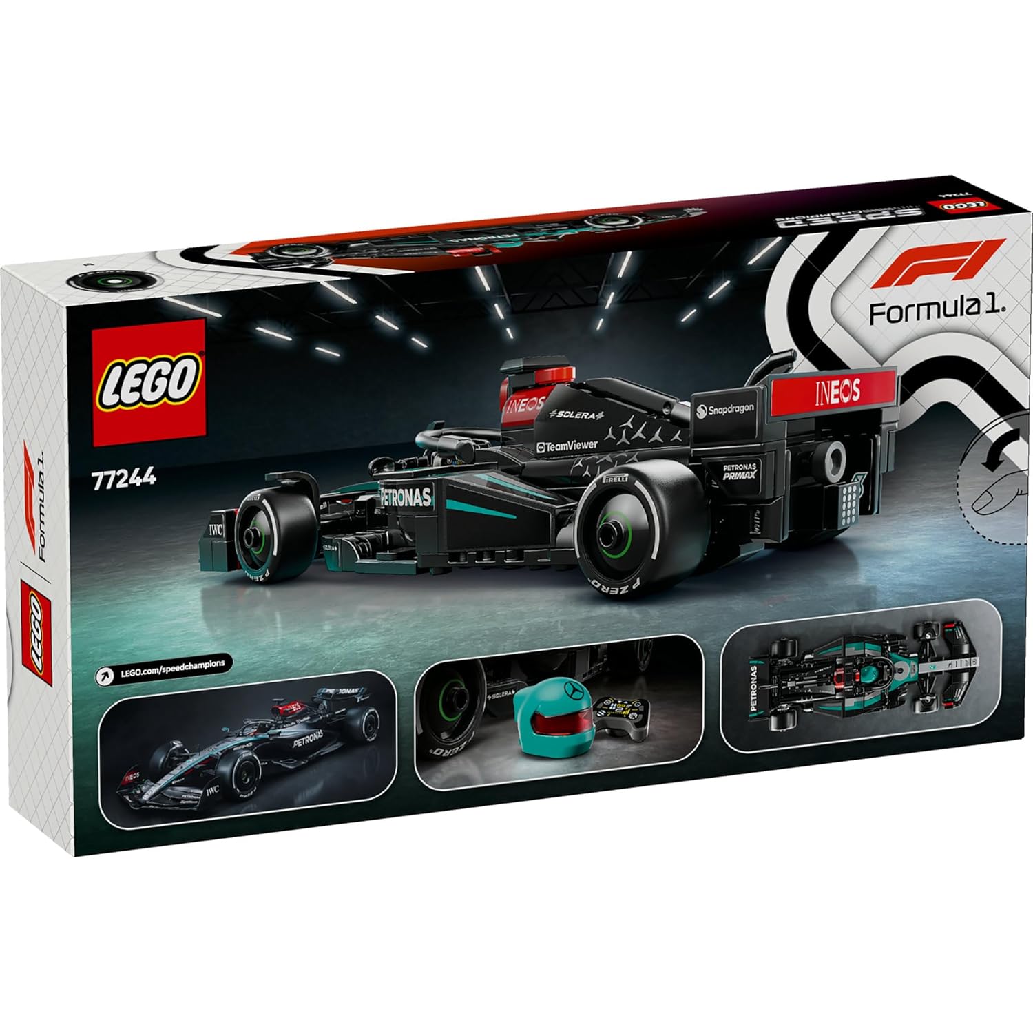 LEGO Speed Champions Mercedes-AMG F1 W15 Race Car Toy Vehicle 77244 Building Blocks Toys for 10+ Gift for Boys and Girls