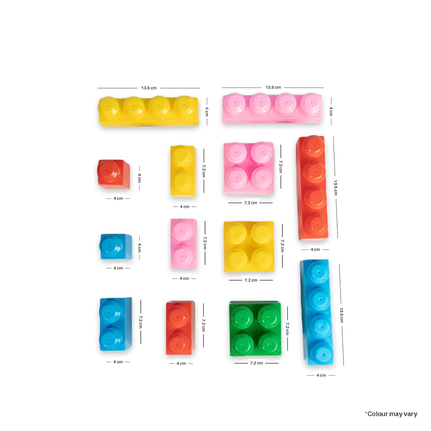 Ratns's Giant Blocks 50 Pcs Big Building Bag with Big Building Blocks, Building Toys for Toddlers