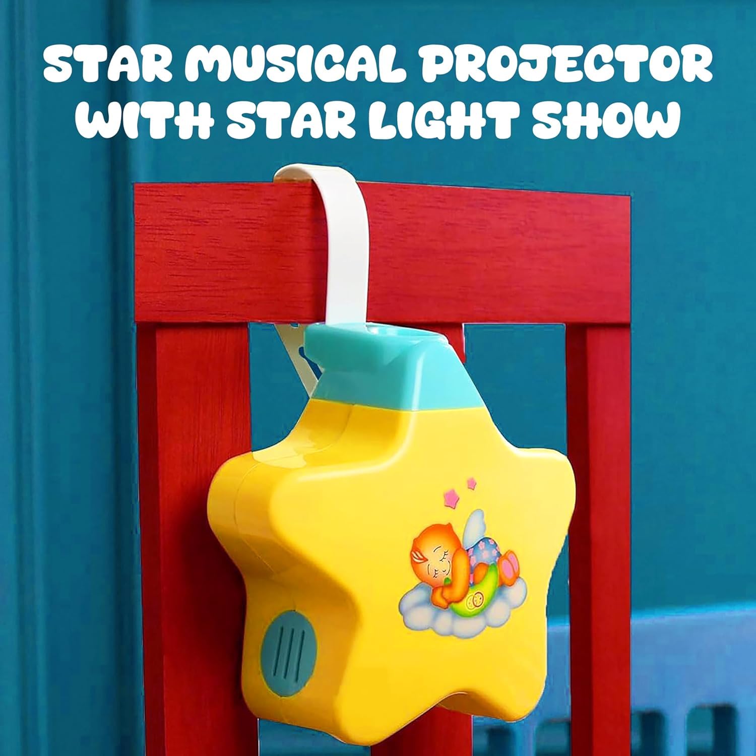 Battery Operated Musical Infant Angel's Star Projector for Babies