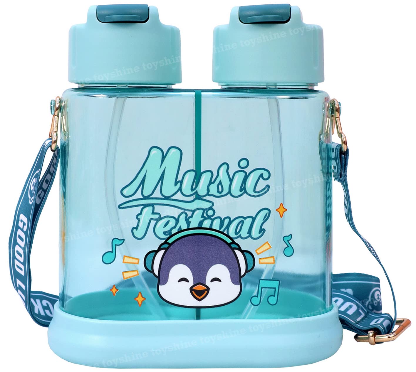 Double Sided Water Bottle with Soft Grip Strap - 640ml