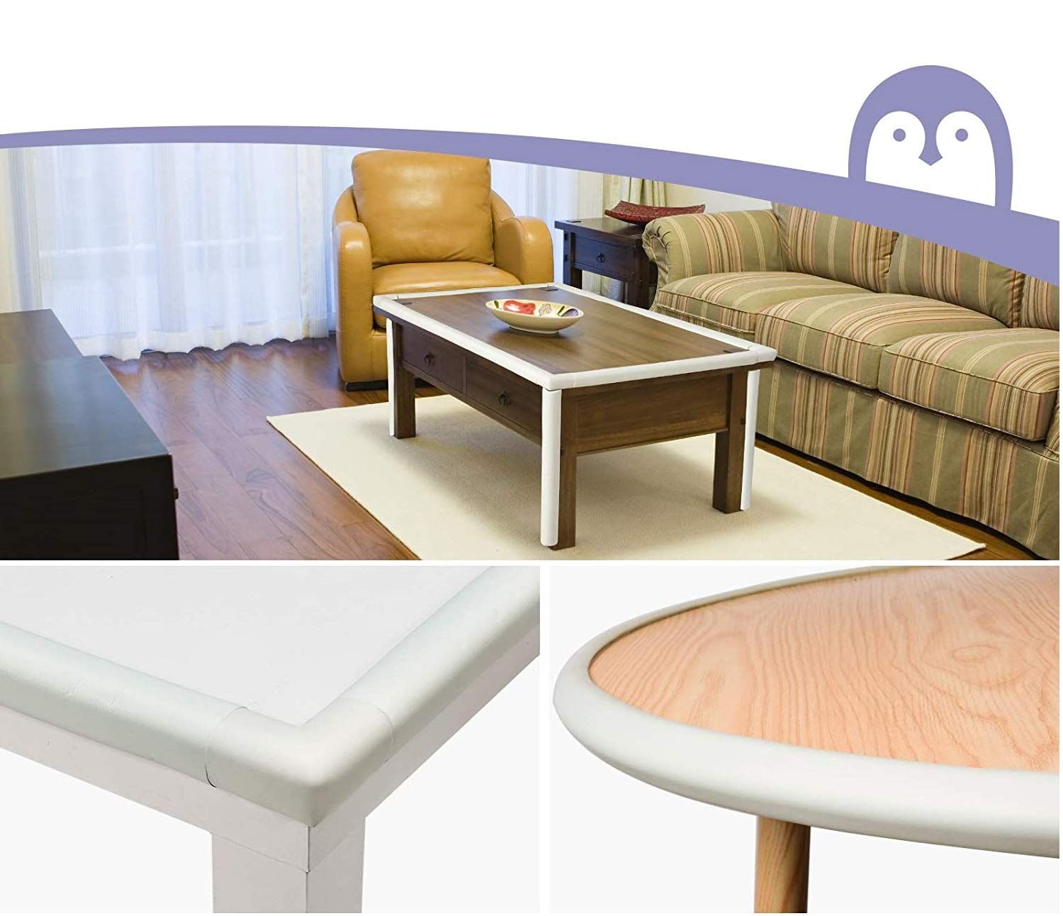 Baby Safety Protection Strip - Table Desk Edge Guard & Corner Protector with 3M Tape - Assorted