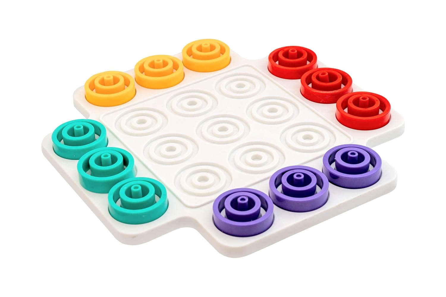 Truzo Krazy Rings | Brain Game Toy Jigsaw Intelligence Puzzle | Educational Puzzle Game for Kids | 3D Board Game with Colorful Rings | Multicolor