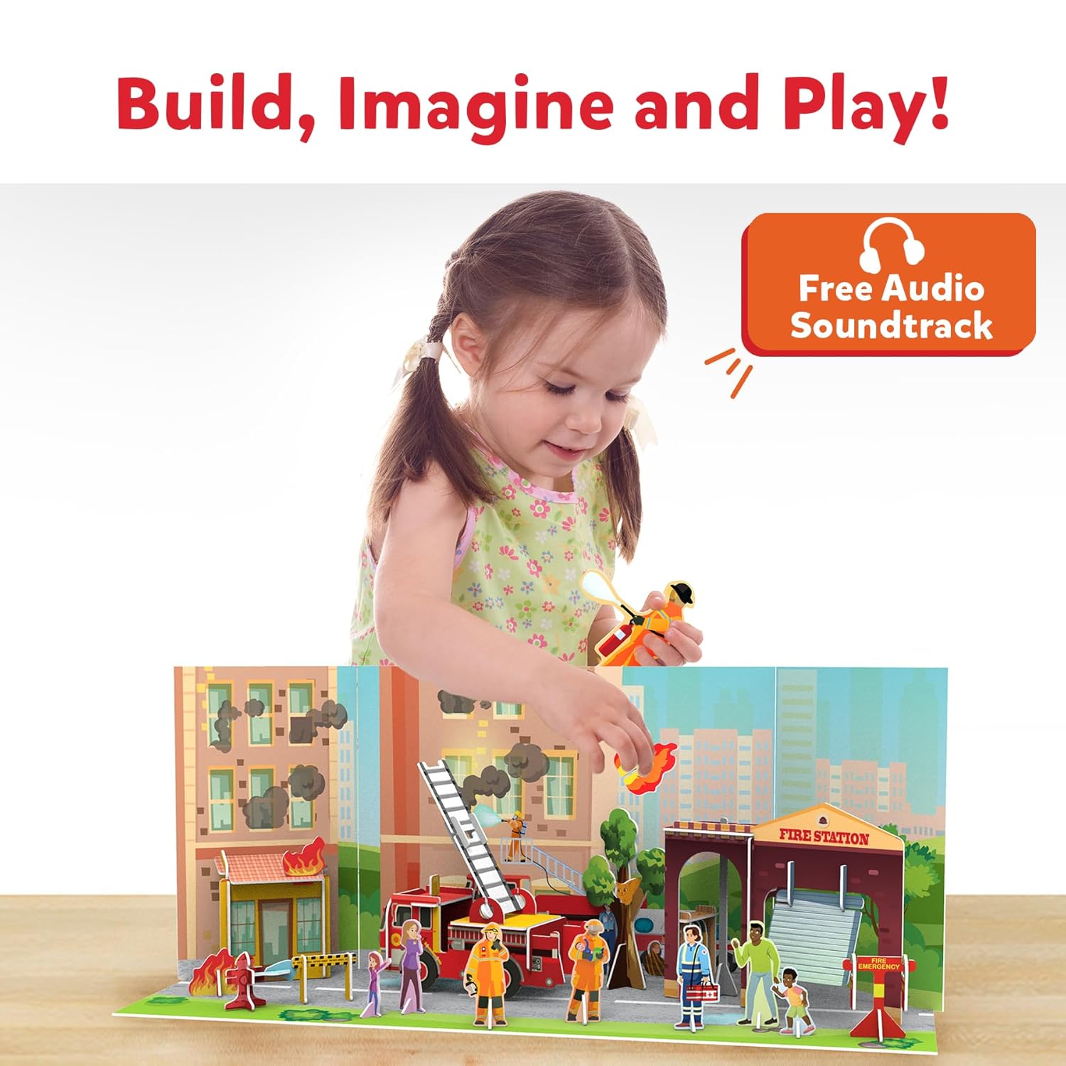 Skillmatics My World - Firefighters To The Rescue, STEM Building Playset & Learning Toy for Preschool Kids