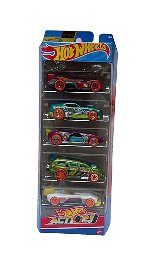 Hot Wheels Action Car Set of 5 - Multicolor