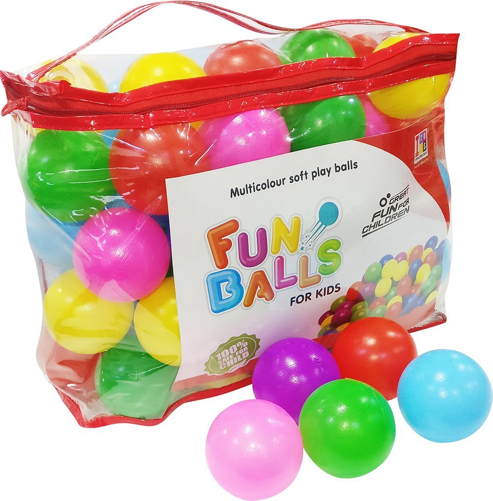 Itoys Play Balls Pack of 50 Balls for Kids, Multicolor