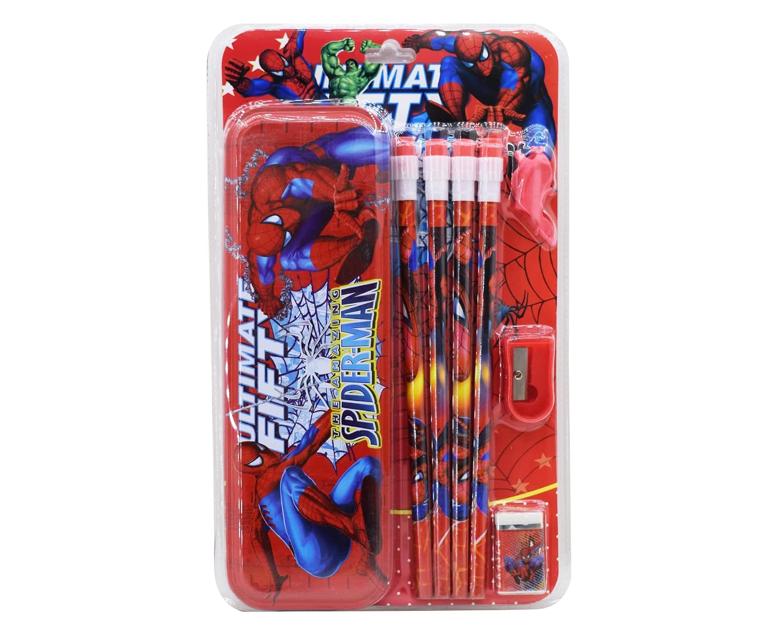 Cartoon Stationery Kit Gift Pack for Kids | Boys | Girls for Birthday Return Gifts for Theme Party | Set of 1 | Cartoon Red